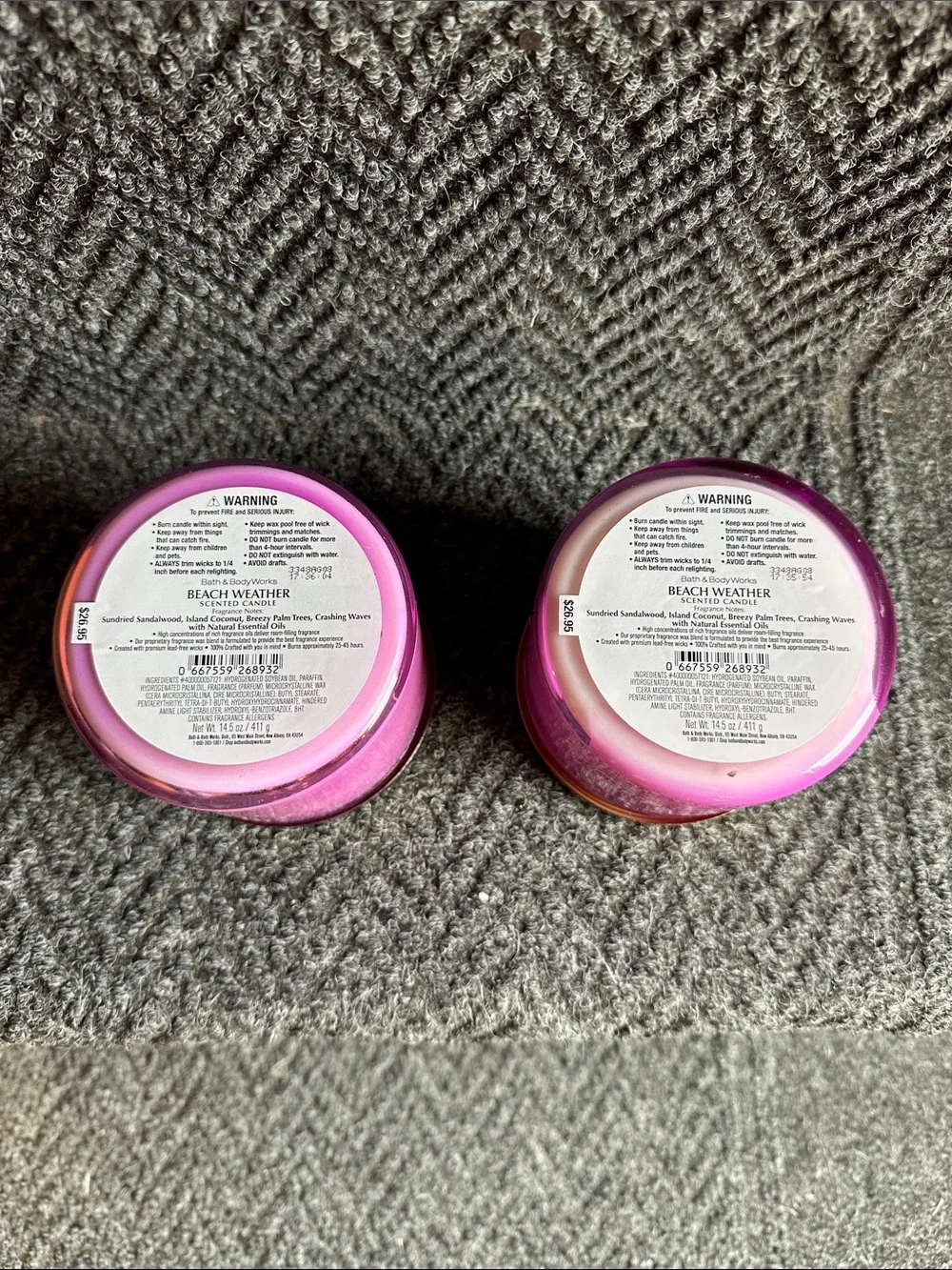 Bath & Body Works Beach Weather 3 Wick Candle